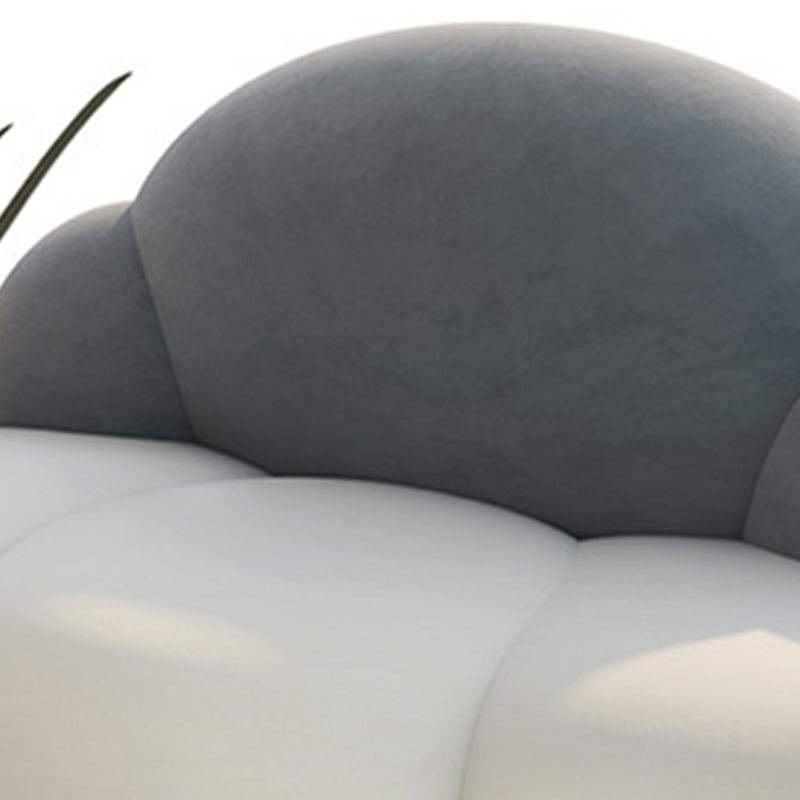 29,52 "divano a forma di nuvola curva larga in velluto per soggiorno per soggiorno