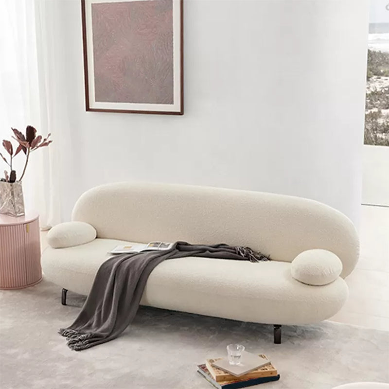 Pillow Top Arm Sofa Contemporary Wool 29.9-Inch High Sofa in White Clearhalo 'furn' 'furn_sofas' 'Furniture' 'Living Room Furniture' 'Sofa' 'sofas' 5784565