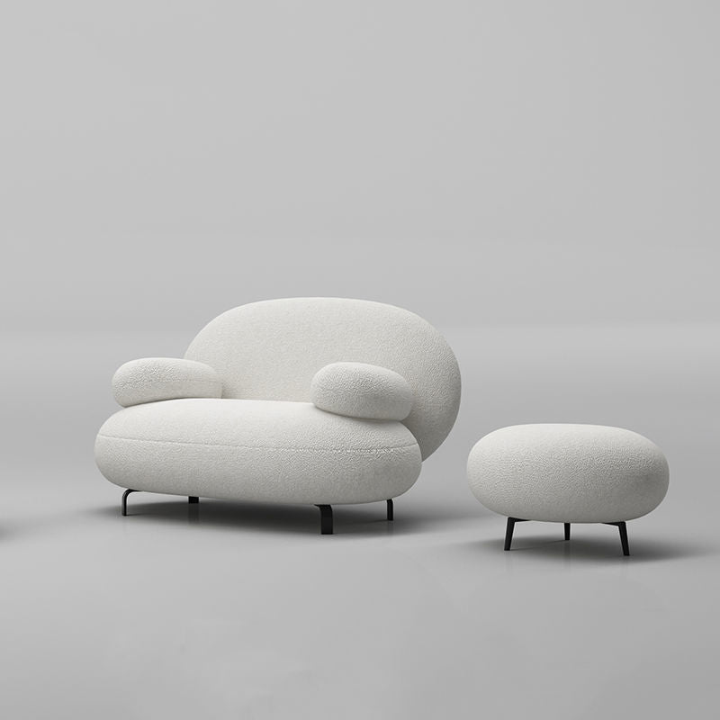 Pillow Top Arm Sofa Contemporary Wool 29.9-Inch High Sofa in White Clearhalo 'furn' 'furn_sofas' 'Furniture' 'Living Room Furniture' 'Sofa' 'sofas' 5784567