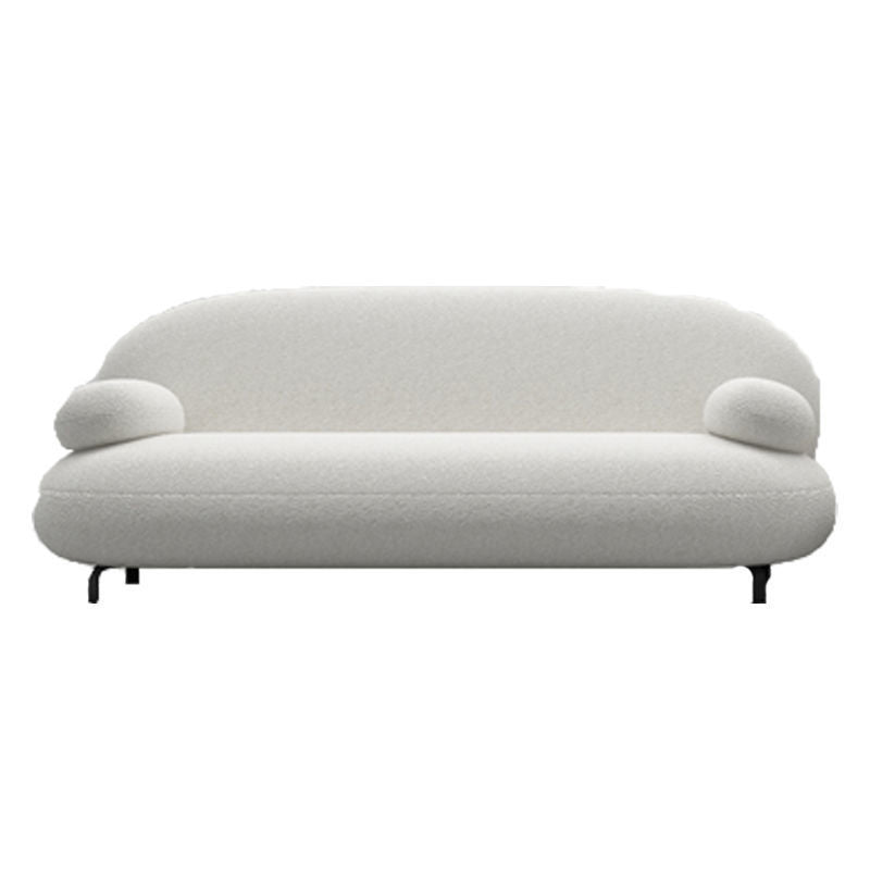 Pillow Top Arm Sofa Contemporary Wool 29.9-Inch High Sofa in White 94.5"L x 35.4"W x 29.5"H Clearhalo 'furn' 'furn_sofas' 'Furniture' 'Living Room Furniture' 'Sofa' 'sofas' 5784568