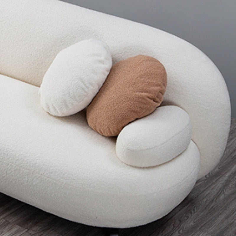 Pillow Top Arm Sofa Contemporary Wool 29.9-Inch High Sofa in White Clearhalo 'furn' 'furn_sofas' 'Furniture' 'Living Room Furniture' 'Sofa' 'sofas' 5784570