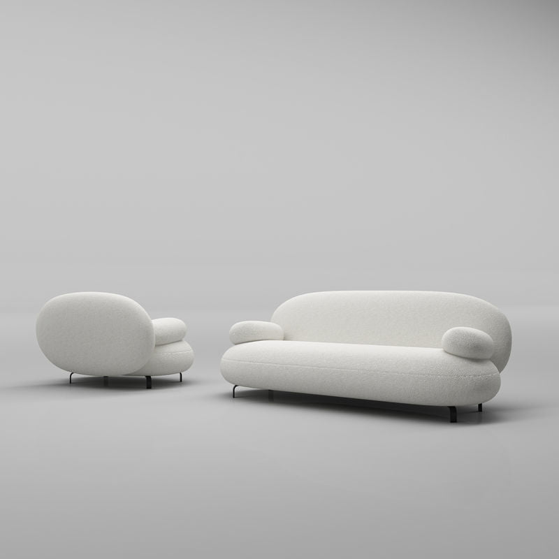 Pillow Top Arm Sofa Contemporary Wool 29.9-Inch High Sofa in White Clearhalo 'furn' 'furn_sofas' 'Furniture' 'Living Room Furniture' 'Sofa' 'sofas' 5784574