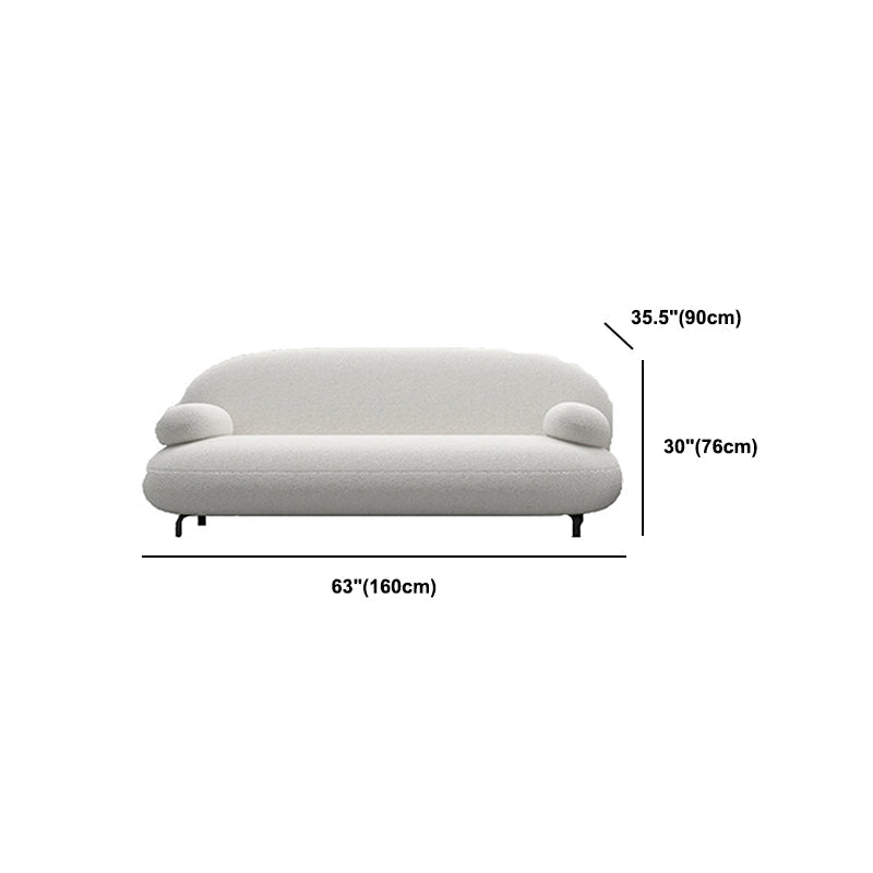 Pillow Top Arm Sofa Contemporary Wool 29.9-Inch High Sofa in White Clearhalo 'furn' 'furn_sofas' 'Furniture' 'Living Room Furniture' 'Sofa' 'sofas' 5784578