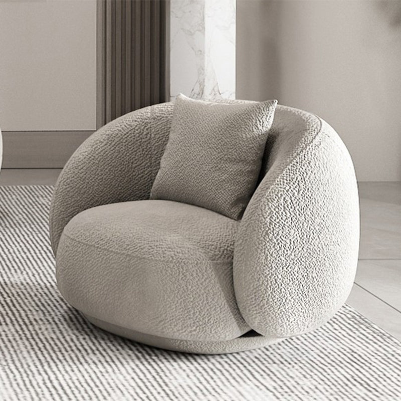 Divano braccio inclinato in lana grigia divano curvo contemporaneo per soggiorno