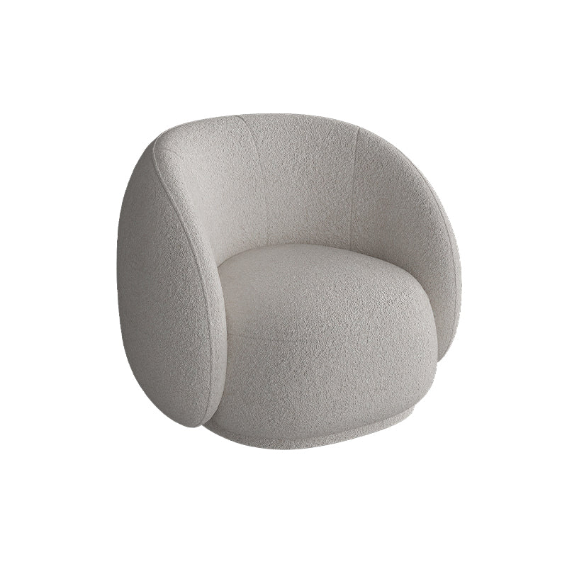 Divano braccio inclinato in lana grigia divano curvo contemporaneo per soggiorno