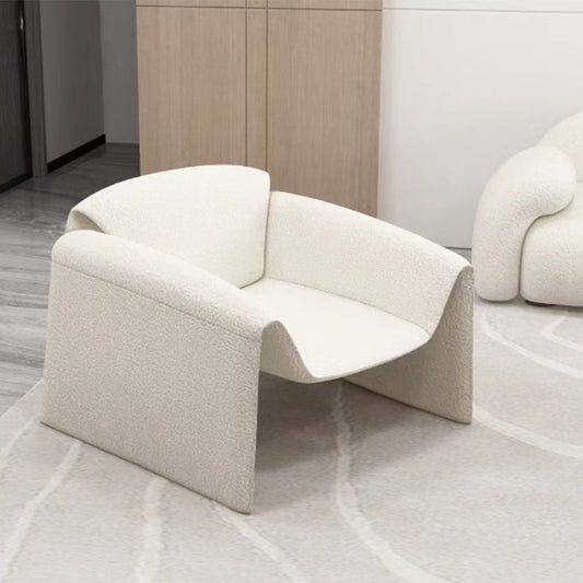 32.38" D Wool Sofa Modernism Pillow Top Arm Seating in White Clearhalo 'furn' 'furn_sofas' 'Furniture' 'Living Room Furniture' 'Sofa' 'sofas' 5784599