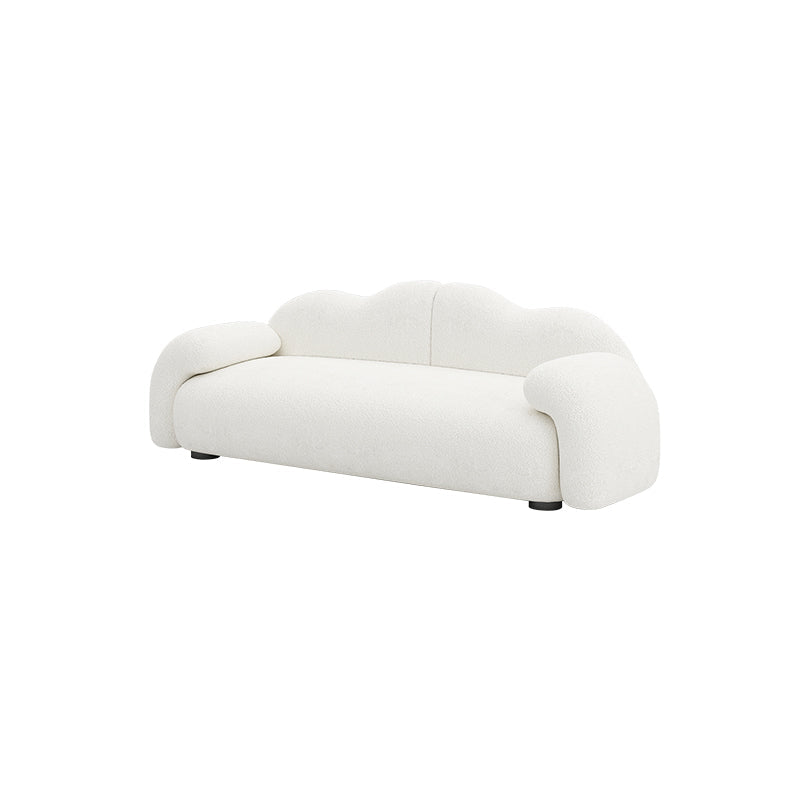 32.38" D Wool Sofa Modernism Pillow Top Arm Seating in White 82.7"L x 32.3"W x 27.6"H Clearhalo 'furn' 'furn_sofas' 'Furniture' 'Living Room Furniture' 'Sofa' 'sofas' 5784606