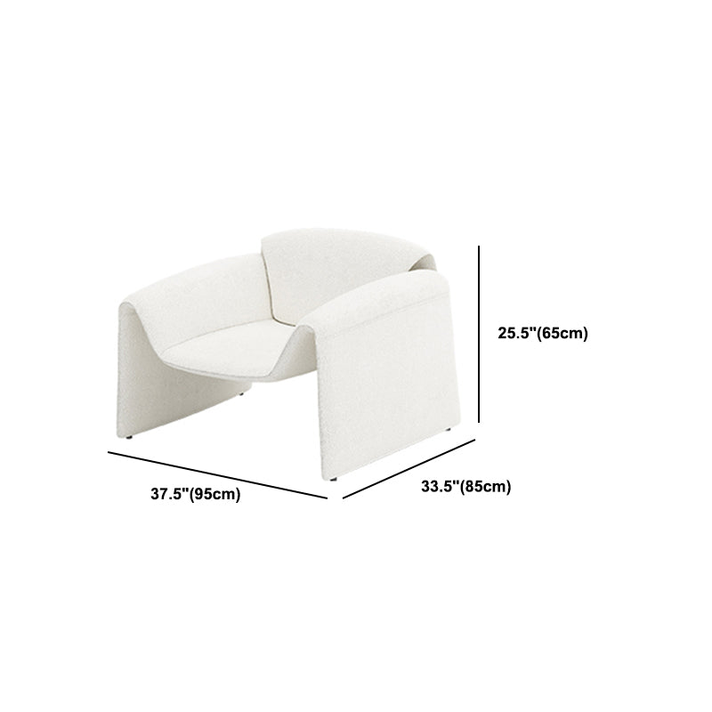32.38" D Wool Sofa Modernism Pillow Top Arm Seating in White Clearhalo 'furn' 'furn_sofas' 'Furniture' 'Living Room Furniture' 'Sofa' 'sofas' 5784611