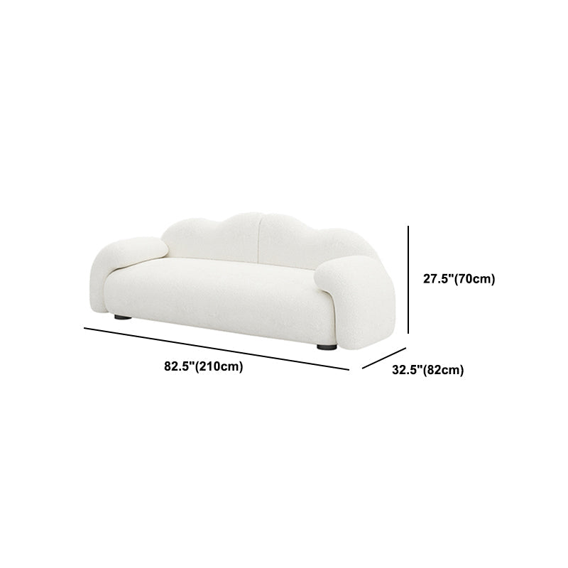 32.38" D Wool Sofa Modernism Pillow Top Arm Seating in White Clearhalo 'furn' 'furn_sofas' 'Furniture' 'Living Room Furniture' 'Sofa' 'sofas' 5784613