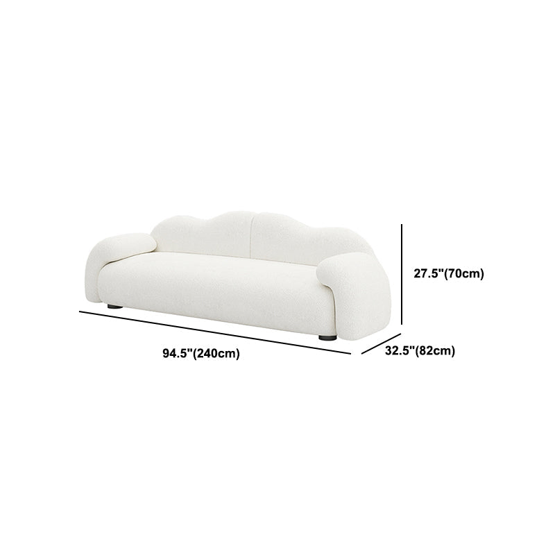 32.38" D Wool Sofa Modernism Pillow Top Arm Seating in White Clearhalo 'furn' 'furn_sofas' 'Furniture' 'Living Room Furniture' 'Sofa' 'sofas' 5784614