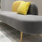 Modern Velvet Armless Sofa 30.70" Wide Gray Sofa for Living Room