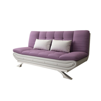 Convertible Sofa Fabric Split Back Sewn Pillow Back Settee for Living Room