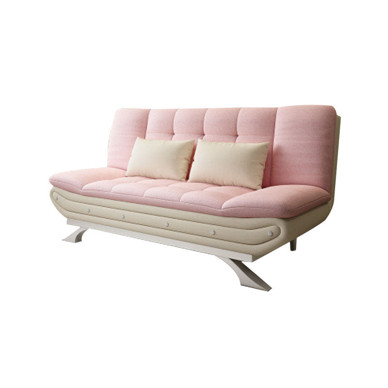 Convertible Sofa Fabric Split Back Sewn Pillow Back Settee for Living Room