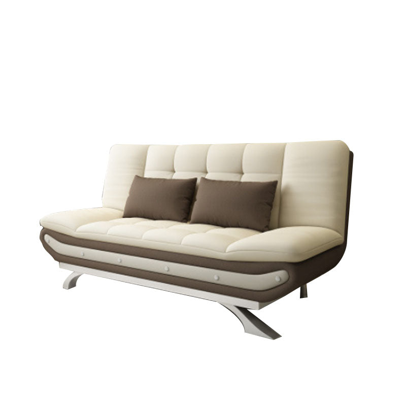 Convertible Sofa Fabric Split Back Sewn Pillow Back Settee for Living Room