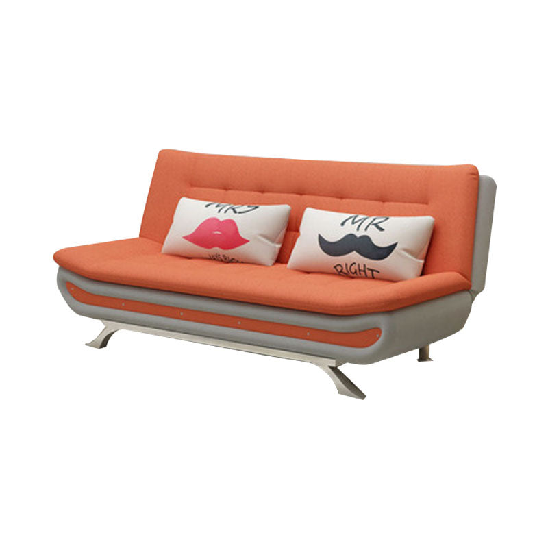 Convertible Sofa Fabric Split Back Sewn Pillow Back Settee for Living Room