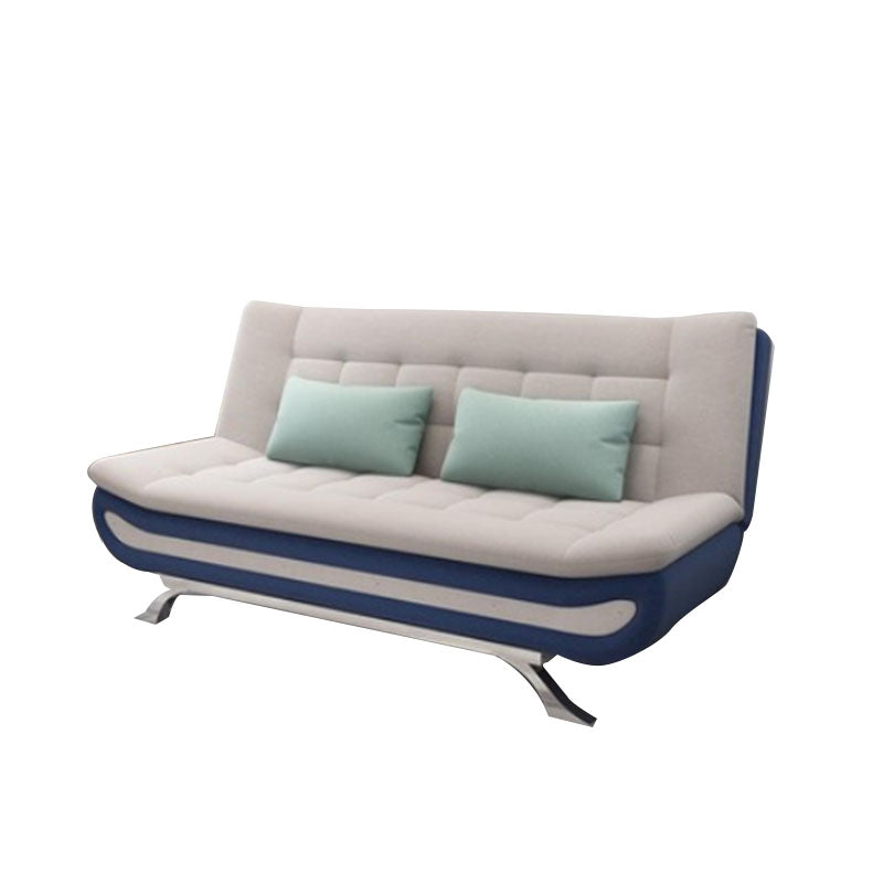 Convertible Sofa Fabric Split Back Sewn Pillow Back Settee for Living Room