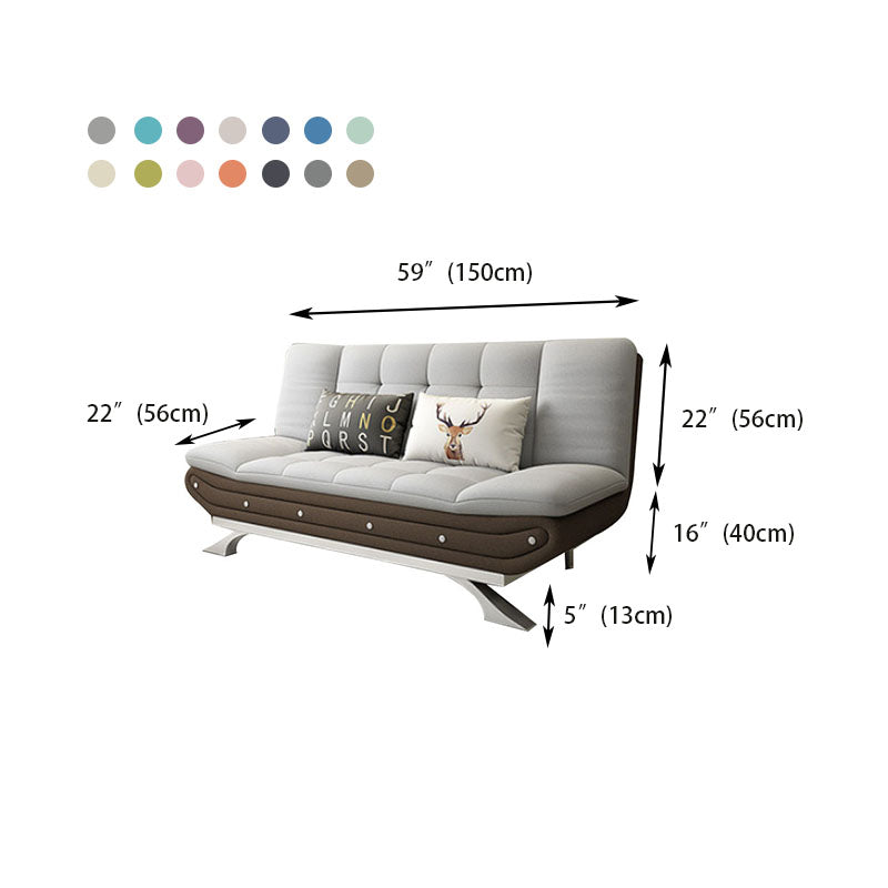 Convertible Sofa Fabric Split Back Sewn Pillow Back Settee for Living Room