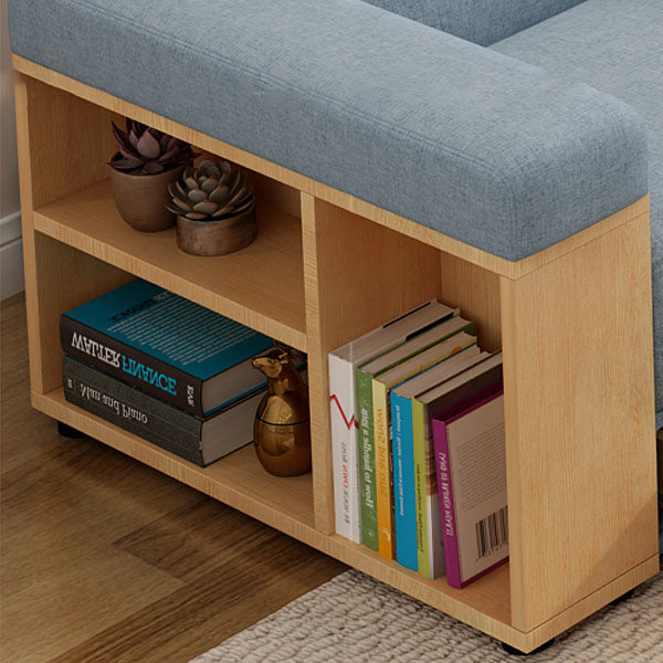 Divano in tessuto moderno di divano a braccio quadrato sciolto con deposito per soggiorno