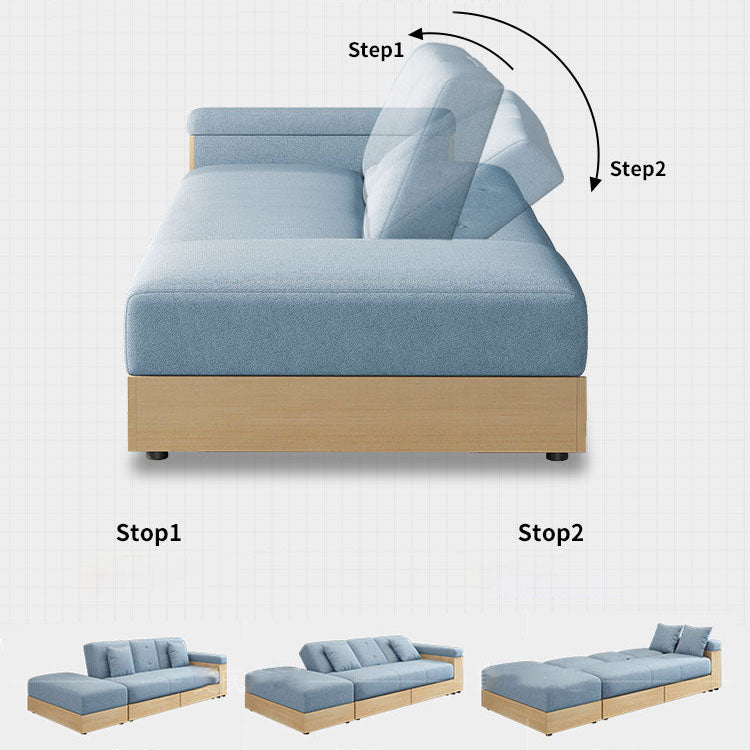 Divano in tessuto moderno di divano a braccio quadrato sciolto con deposito per soggiorno