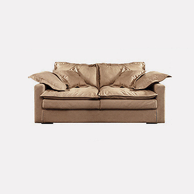 Faux Ledersofa 35.43 "D x 31,49" H Square Arm Sofa für Wohnzimmer