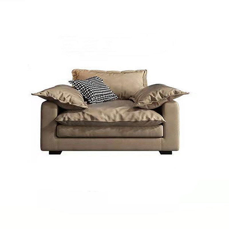 Faux Ledersofa 35.43 "D x 31,49" H Square Arm Sofa für Wohnzimmer