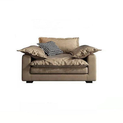 Faux Ledersofa 35.43 "D x 31,49" H Square Arm Sofa für Wohnzimmer
