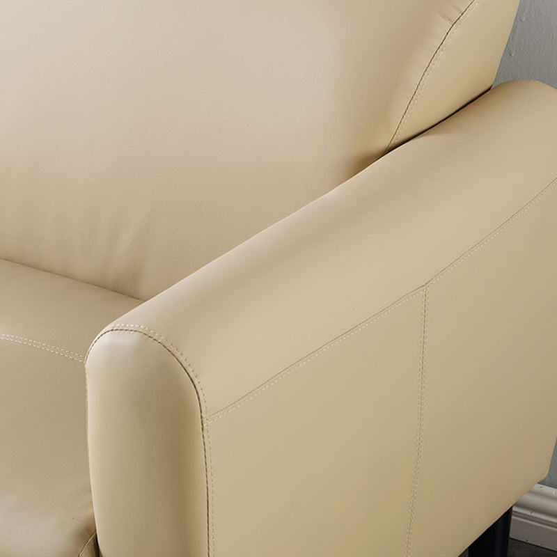 Modern Square Arm Stain Resistant Settee Couch in Orange/Ivory Cushions Clearhalo 'furn' 'furn_sofas' 'Furniture' 'Living Room Furniture' 'Sofa' 'sofas' 5784817