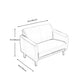 Modern Square Arm Stain Resistant Settee Couch in Orange/Ivory Cushions Clearhalo 'furn' 'furn_sofas' 'Furniture' 'Living Room Furniture' 'Sofa' 'sofas' 5784824