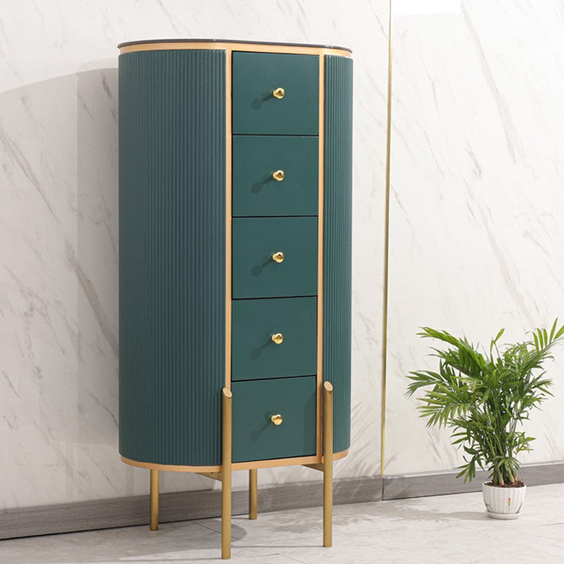 Modern Style Stone Buffet Sideboard 23.6"L Dining Room Buffet Server with Drawer 24"L x 15"W x 48"H Green Clearhalo 'buffet_sideboard' 'Buffets & Sideboards' 'furn' 'furn_buffet_sideboard' 'Furniture' 'Kitchen & Dining Furniture' 5784954