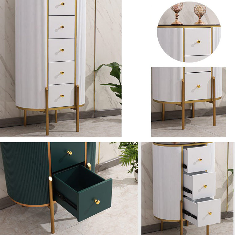 Modern Style Stone Buffet Sideboard 23.6"L Dining Room Buffet Server with Drawer Clearhalo 'buffet_sideboard' 'Buffets & Sideboards' 'furn' 'furn_buffet_sideboard' 'Furniture' 'Kitchen & Dining Furniture' 5784958