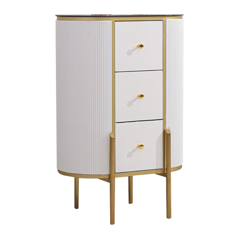 Modern Style Stone Buffet Sideboard 23.6"L Dining Room Buffet Server with Drawer 24"L x 15"W x 34"H White Clearhalo 'buffet_sideboard' 'Buffets & Sideboards' 'furn' 'furn_buffet_sideboard' 'Furniture' 'Kitchen & Dining Furniture' 5784960