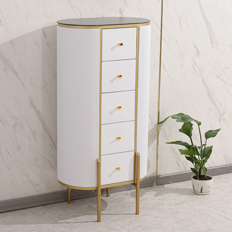 Modern Style Stone Buffet Sideboard 23.6"L Dining Room Buffet Server with Drawer Clearhalo 'buffet_sideboard' 'Buffets & Sideboards' 'furn' 'furn_buffet_sideboard' 'Furniture' 'Kitchen & Dining Furniture' 5784961