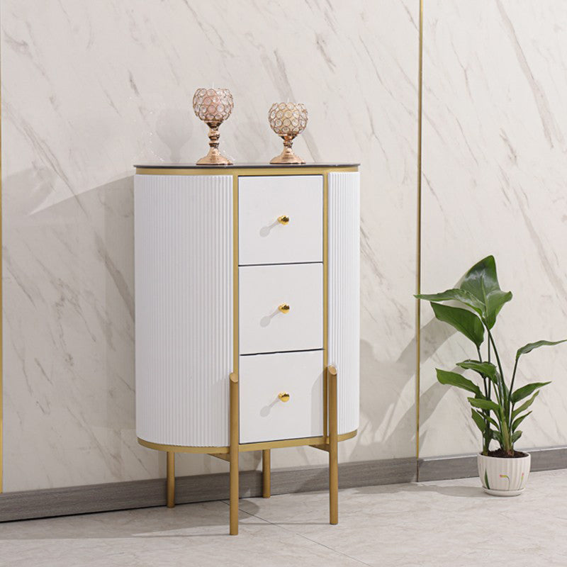 Modern Style Stone Buffet Sideboard 23.6"L Dining Room Buffet Server with Drawer Clearhalo 'buffet_sideboard' 'Buffets & Sideboards' 'furn' 'furn_buffet_sideboard' 'Furniture' 'Kitchen & Dining Furniture' 5784962