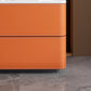Stone and Wood Sideboard with Drawers Modern Buffet in Orange Clearhalo 'buffet_sideboard' 'Buffets & Sideboards' 'furn' 'furn_buffet_sideboard' 'Furniture' 'Kitchen & Dining Furniture' 5784986
