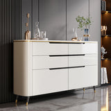 Modern Stone Sideboard a buffet con cassetti del soggiorno con gambe in legno massiccio