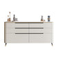 Modern Stone Sideboard a buffet con cassetti del soggiorno con gambe in legno massiccio