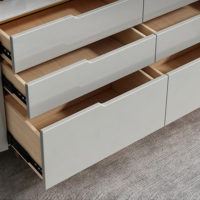 Modern Stone Sideboard a buffet con cassetti del soggiorno con gambe in legno massiccio