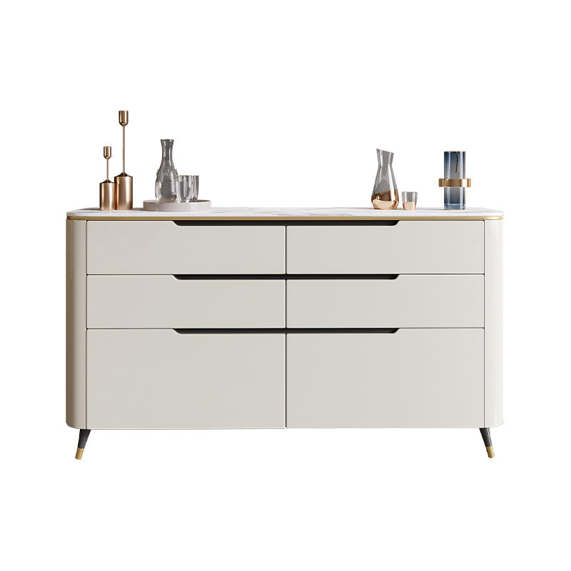 Modern Stone Sideboard a buffet con cassetti del soggiorno con gambe in legno massiccio