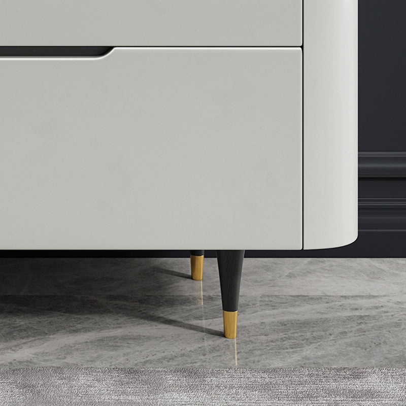 Modern Stone Sideboard a buffet con cassetti del soggiorno con gambe in legno massiccio
