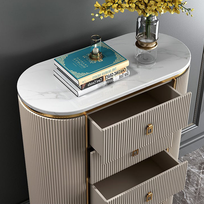 Moderno soggiorno a buffet in pietra e buffet in legno ingegnerizzato