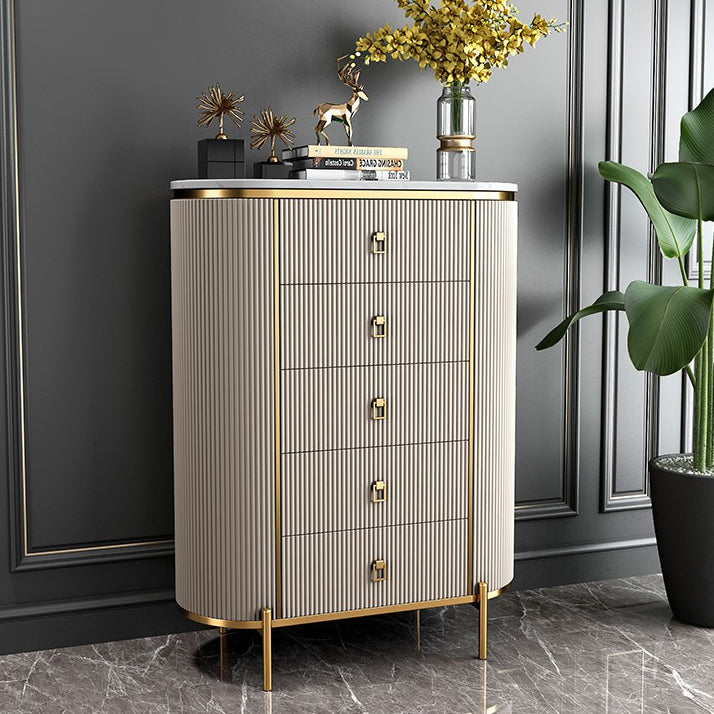 Moderno soggiorno a buffet in pietra e buffet in legno ingegnerizzato