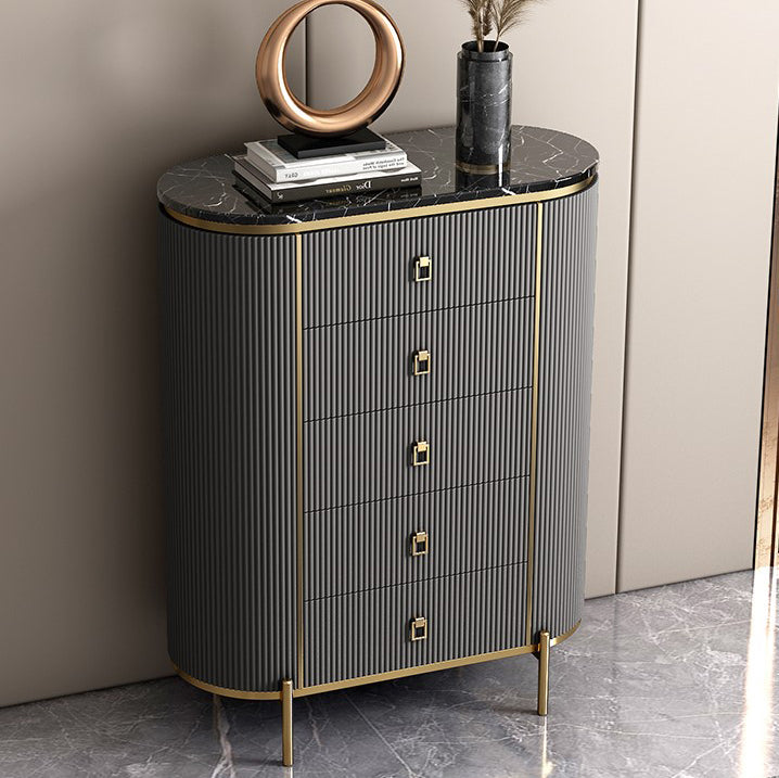 Moderno soggiorno a buffet in pietra e buffet in legno ingegnerizzato