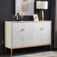 Modern Living Room Buffet Wood and Metal Sideboard Buffet in White Clearhalo 'buffet_sideboard' 'Buffets & Sideboards' 'furn' 'furn_buffet_sideboard' 'Furniture' 'Kitchen & Dining Furniture' 5785117