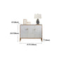 Modern Living Room Buffet Wood and Metal Sideboard Buffet in White Clearhalo 'buffet_sideboard' 'Buffets & Sideboards' 'furn' 'furn_buffet_sideboard' 'Furniture' 'Kitchen & Dining Furniture' 5785135