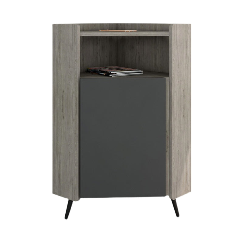 Glam Engineered Wood Buffet Sideboard 39.3"H 1-Door Dining Room Buffet Server Clearhalo 'buffet_sideboard' 'Buffets & Sideboards' 'furn' 'furn_buffet_sideboard' 'Furniture' 'Kitchen & Dining Furniture' 5785173