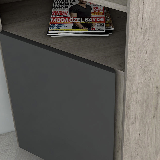 Glam Engineered Wood Buffet Sideboard 39.3"H 1-Door Dining Room Buffet Server Clearhalo 'buffet_sideboard' 'Buffets & Sideboards' 'furn' 'furn_buffet_sideboard' 'Furniture' 'Kitchen & Dining Furniture' 5785174