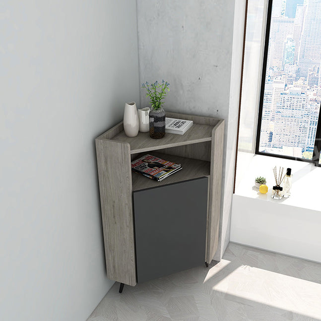 Glam Engineered Wood Buffet Sideboard 39.3"H 1-Door Dining Room Buffet Server Clearhalo 'buffet_sideboard' 'Buffets & Sideboards' 'furn' 'furn_buffet_sideboard' 'Furniture' 'Kitchen & Dining Furniture' 5785179