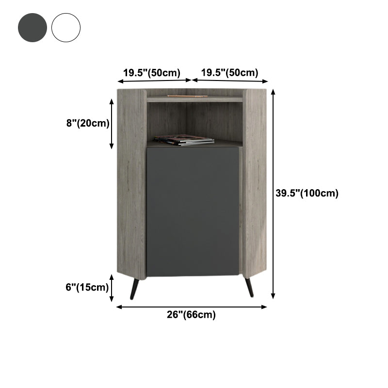Glam Engineered Wood Buffet Sideboard 39.3"H 1-Door Dining Room Buffet Server Clearhalo 'buffet_sideboard' 'Buffets & Sideboards' 'furn' 'furn_buffet_sideboard' 'Furniture' 'Kitchen & Dining Furniture' 5785181