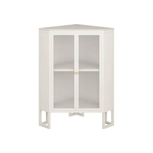 35.5 "H Modern Stone Buffet aparador 2 Puertas de vidrio Servidor de buffet de comedor