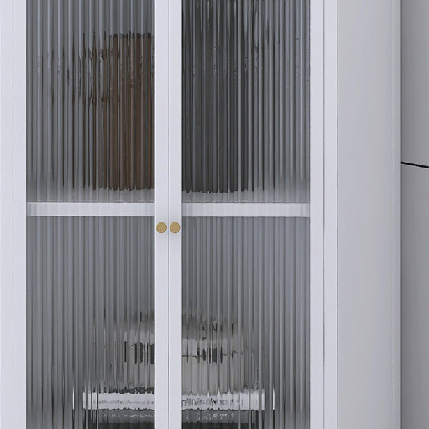 35.5 "H Modern Stone Buffet aparador 2 Puertas de vidrio Servidor de buffet de comedor